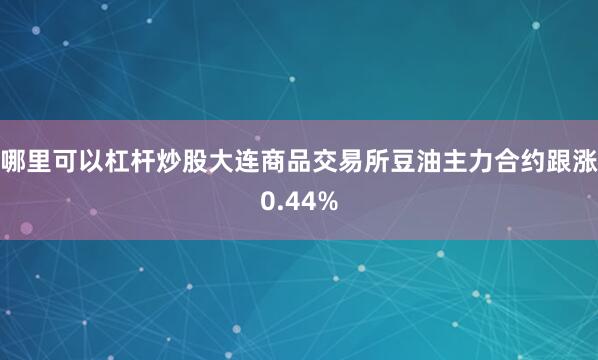 哪里可以杠杆炒股大连商品交易所豆油主力合约跟涨0.44%